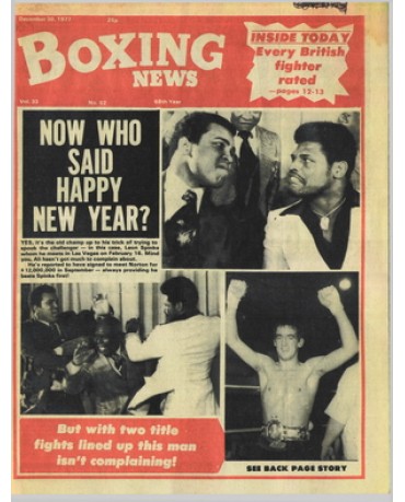 Boxing News magazine  30.12.1977 Download pdf